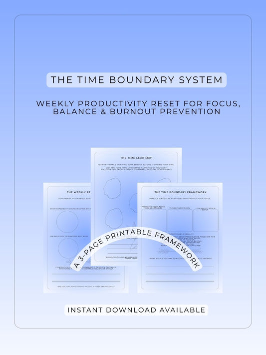 Time Boundary System | Time Blocking Productivity Framework